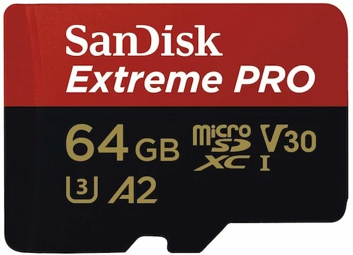SanDisk UHS-1 MicroSDXC 64GB Extreme Pro U3 A2 3 SanDisk UHS-1 MicroSDXC 64GB Extreme Pro U3 A2